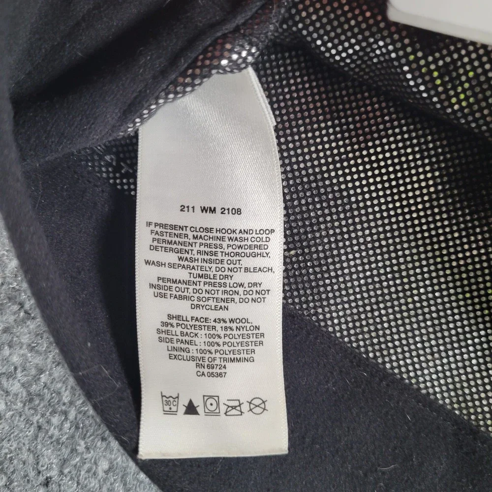 Columbia Omni Heat Jacket‎ Mens M Gray Softshell Thermal Lined Wool Blend Coat